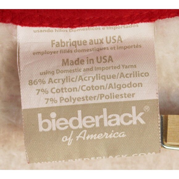 Biederlack Georgia Bulldog Plush Throw Blanket Ga UGA Red White Reversible - Picture 5 of 6